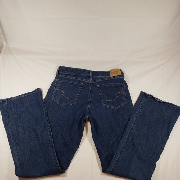 Signature Levi's Strauss Mid-Rise Bootcut Women's Zip Blue Jean 8M W29 L32 - Picture 2 of 8